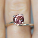 1.63Ct Lotus Orange Pink Padparadscha Ceylon Sapphire | Round Shape closeup