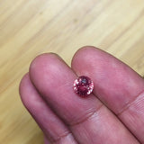 1.63Ct Lotus Orange Pink Padparadscha Ceylon Sapphire | Round Shape white light video