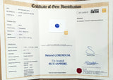 3.53Ct Cornflower Blue Sapphire | Oval Shape lab certificate