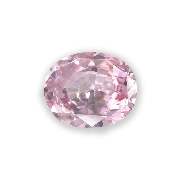 Natural, rare 3.61Ct Peach Pastel Pink Sapphire | Oval Shape from Sri Lanka