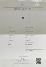 3.04Ct Vivid Blue Ceylon Sapphire | Oval Shape certificate