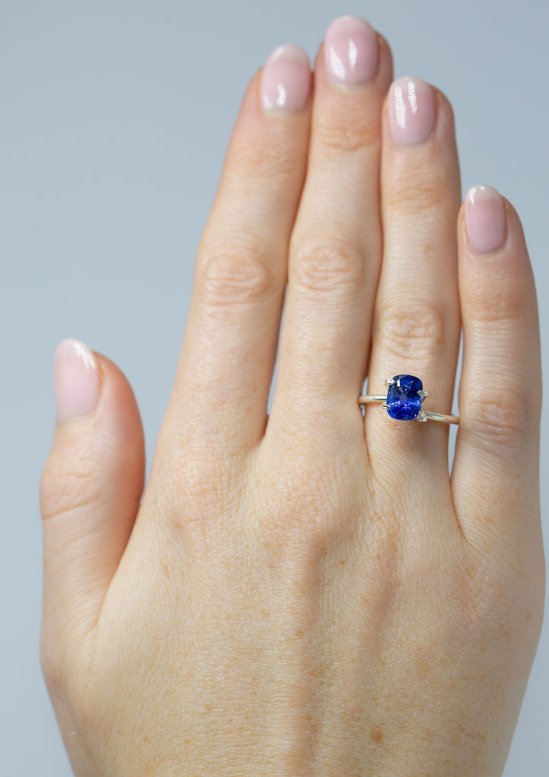 2.56Ct Vivid Blue Ceylon Sapphire | Cushion Shape