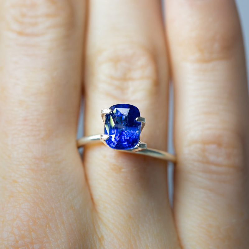 2.56Ct Vivid Blue Ceylon Sapphire | Cushion Shape