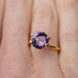 Natural, rare 3.36Ct Lavender Spinel | Round Shape from Sri Lanka on finger