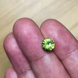 2.58Ct Deep Leaf Green Ceylon Sapphire | Round Shape indoor white light video