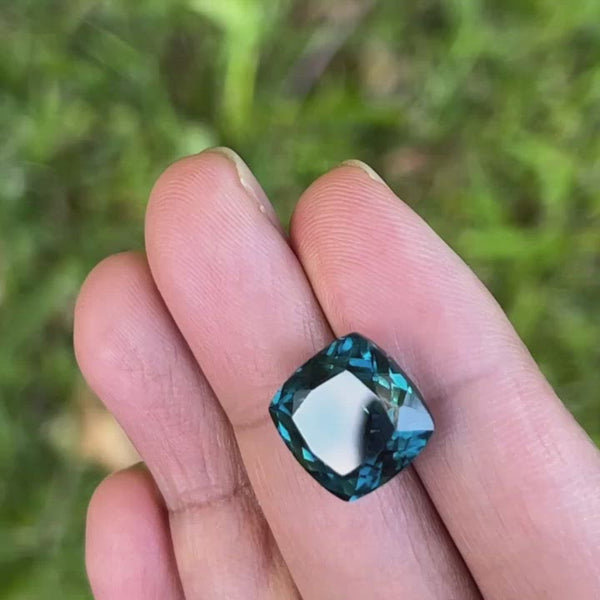 14Ct London Blue Topaz Square Cushion video