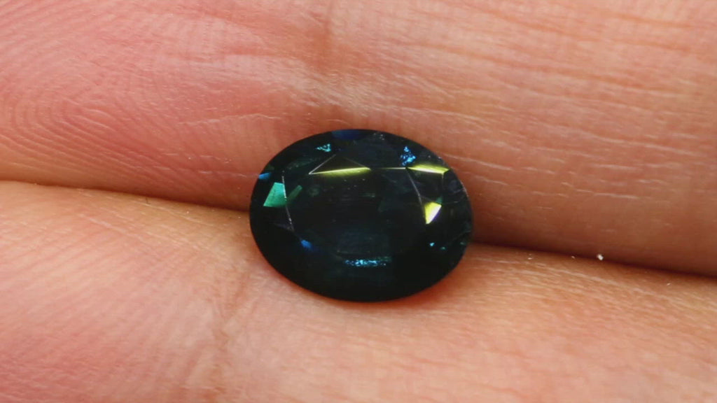 Video of Natural, rare 2.09Ct Cobalt Teal Violet Blue Spinel | Oval Shape from Sri Lanka on finger