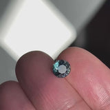 1.66Ct Intense Blue Green Madagascan Sapphire | Round Shape sunlight video
